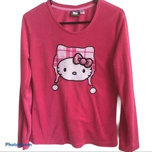 Hello Kitty Soft Pink Fleece Top Sz S/CH/P